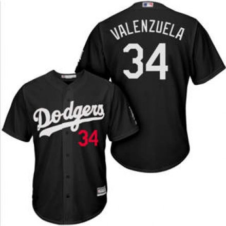 لبس انيق Dodgers #34 Fernando Valenzuela White Red Green Split Cool Base Stitched Baseball Jersey لبس انيق